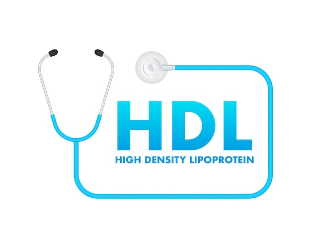 HIGH DENSITY LIPOPROTEIN Icon for concept design Blood pressure concept High blood pressure