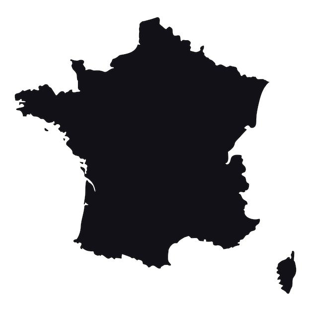 High detailed vector map France