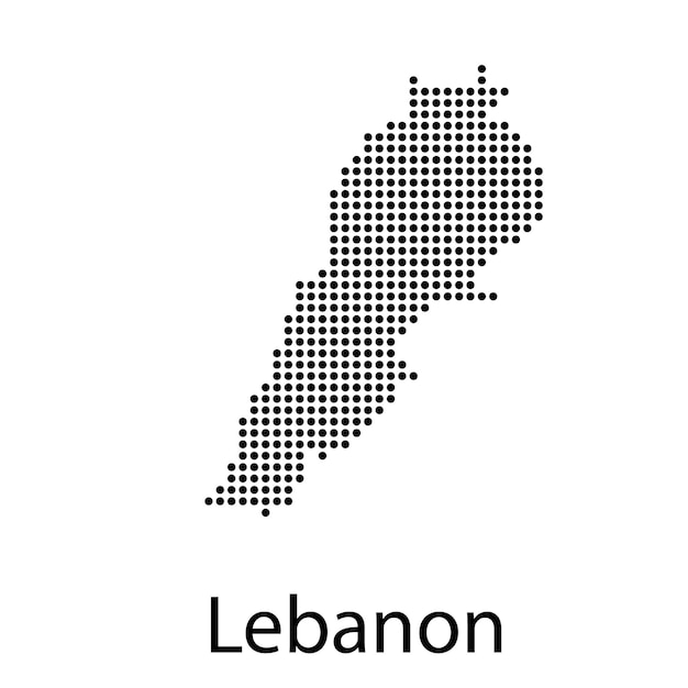 High detailed vector map - Lebanon