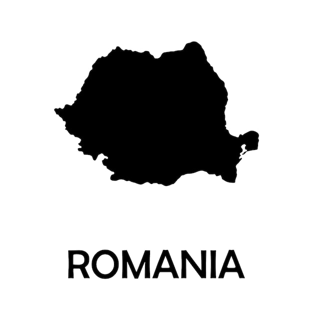 High detailed vector map Romania