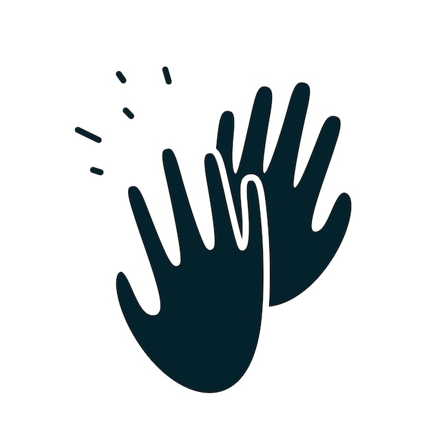 High five icon simple illustration