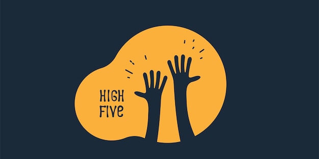 High five icon simple illustration