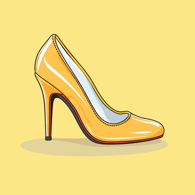 Vector high heel shoe fashion fashionable shoe vector illustration