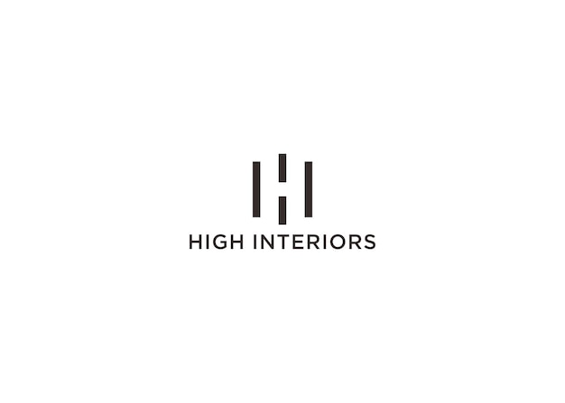 high interiors logo design vector illustration