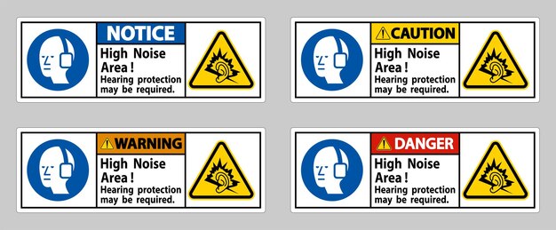 Vector high noise area hearing protection may be required