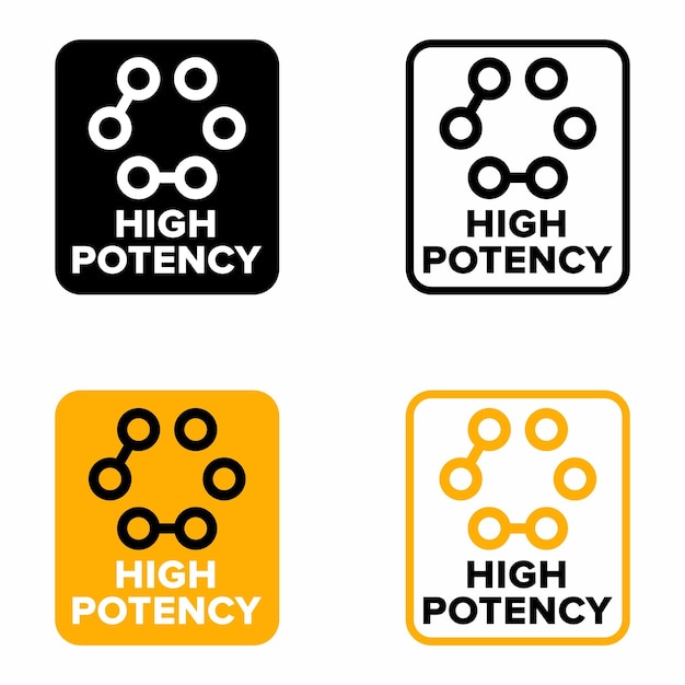 High potency multi-ingredient product information sign