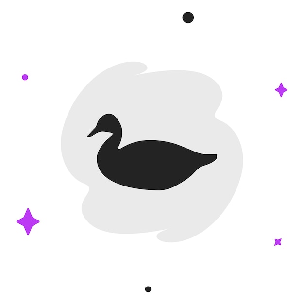 High quality modern and flat vector icon of Duck on isolated background