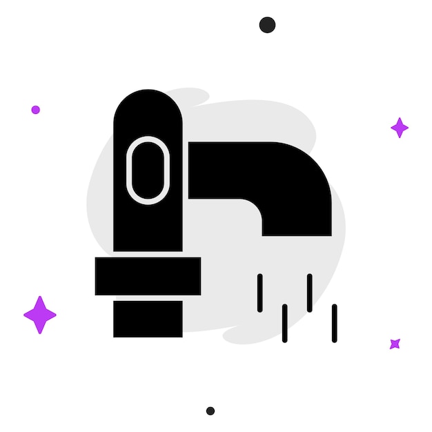 High Quality Modern Vector Icon of Tap on a Starry Background