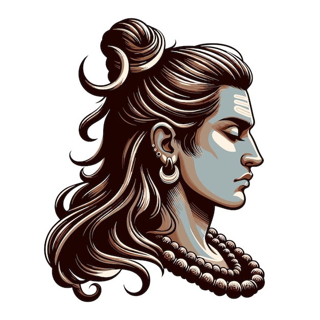 high quality Om Namah Shivaya mahadev face logo icon vector illustration