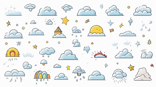 Vector high quality weather icon set