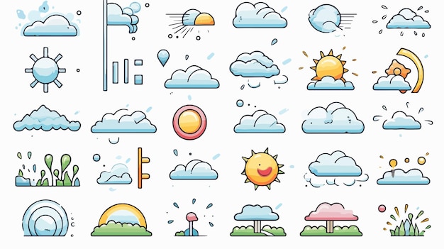 Vector high quality weather icon set