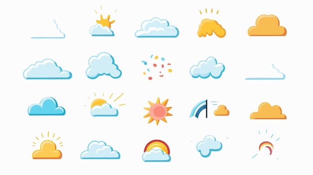 Vector high quality weather icon set