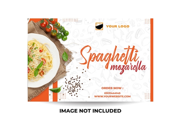 Vector high resolution food banner