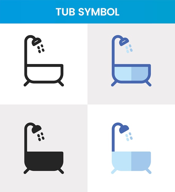 High resolution modern bath tub symbol for web app and logo use