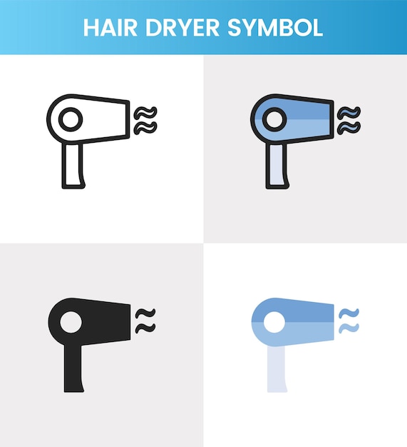 High resolution modern hair dryer symbol for web app and logo use