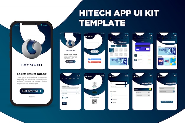 High Tech App UI Kit Template