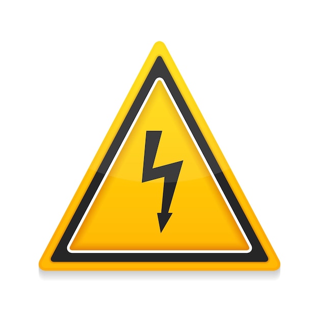 High voltage icon on white background vector eps10 illustration