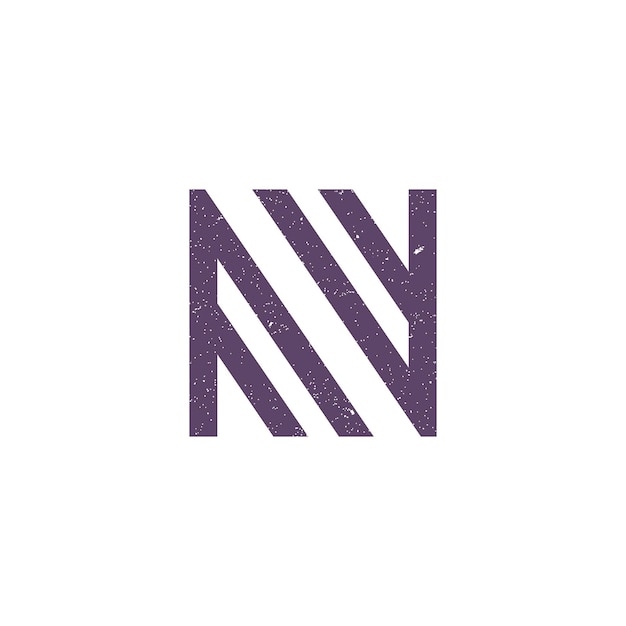 highend cannabis logo design inspired from an abstract letter f and w in violet rectangle shape