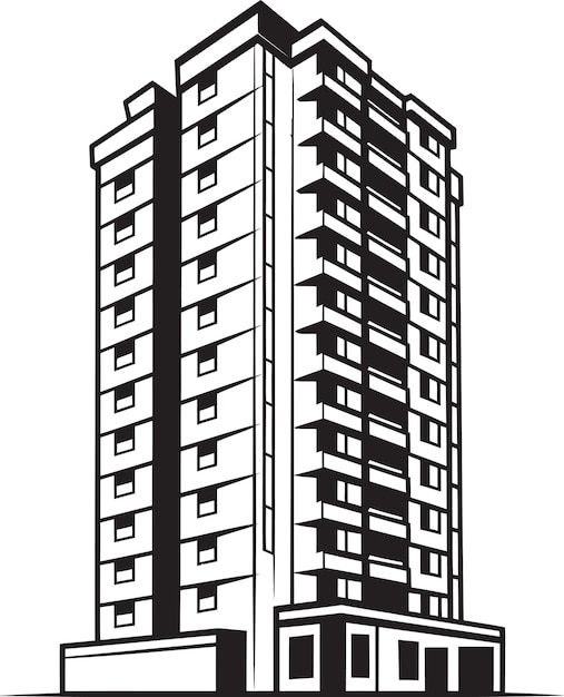 HighEnd Condominium House Vector Illustration Capturing the Essence of Urban Luxury