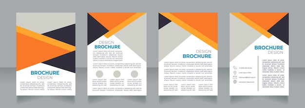 Higher education scholarship programs blank brochure design