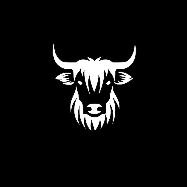 Highland Cow High Quality Vector Logo Vector illustration ideal for Tshirt graphic