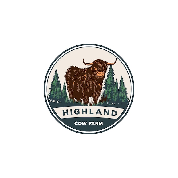 Highland goat emblem llogo