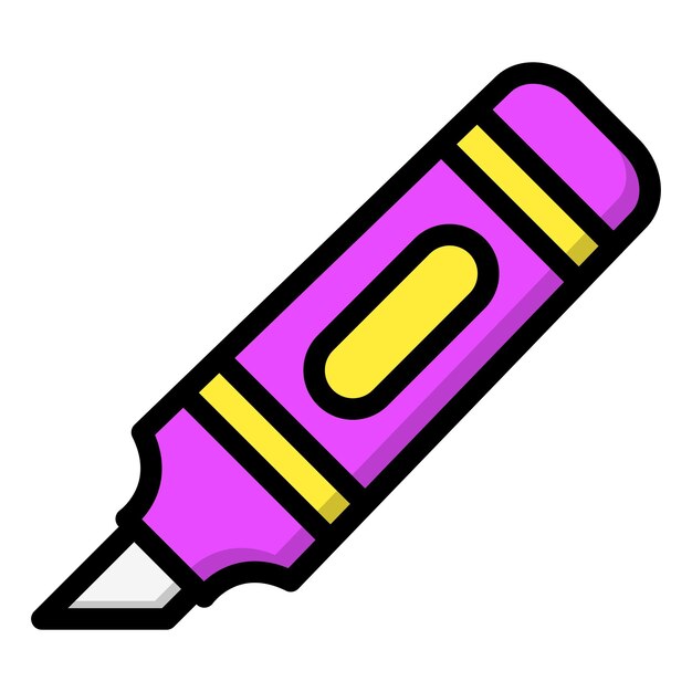 Highlighter Vector Icon Design Illustration