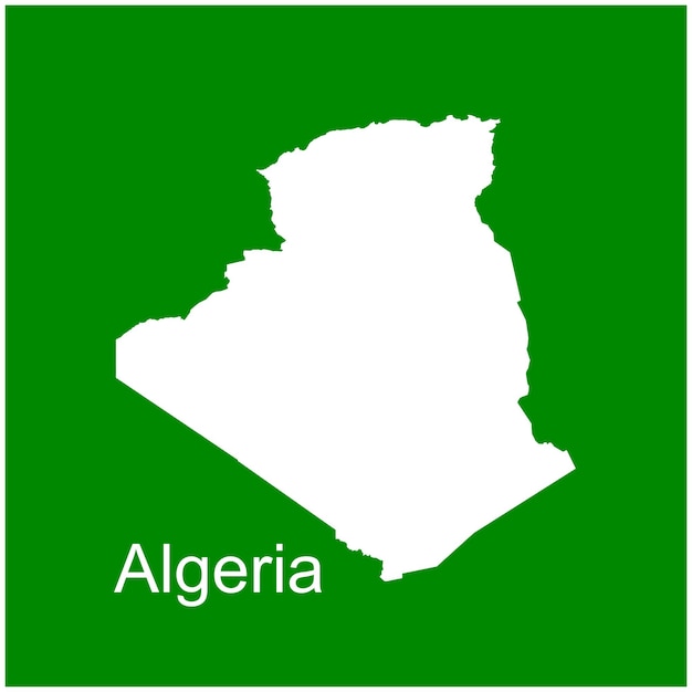 Vector highly detailed map of algeria