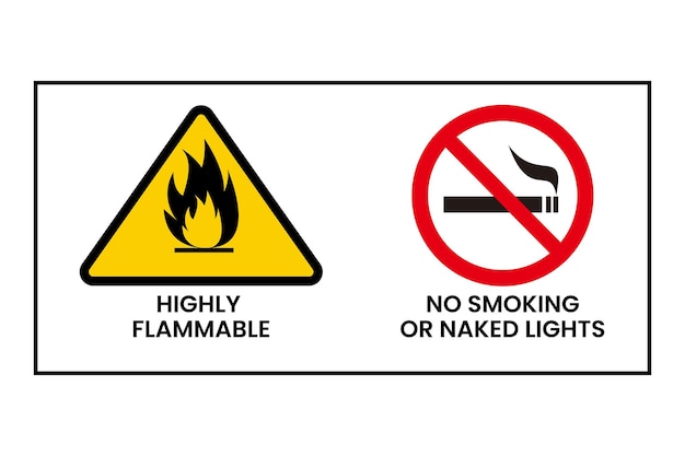 highly flammable warning signs