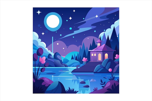 Vector highquality dream night view vector images for free