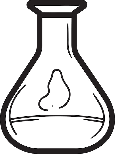 HighQuality Erlenmeyer Flask Vector Drawing for Use in Educational Materials and Scientific Public