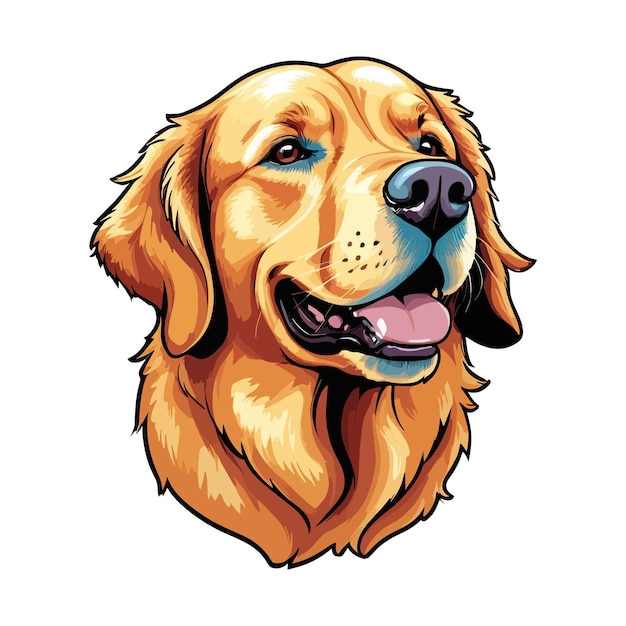 HighQuality Golden Retriever dog Vector Illustration with EPS and JPG Formats