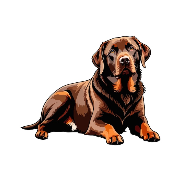 HighQuality Labrador Retriever dog Vector Illustration with EPS and JPG Formats