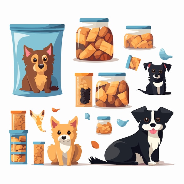 Vector highquality pets feed treats litter and supplies for cats