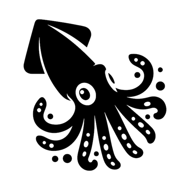 Vector highquality squid silhouette vector graphics for instant download