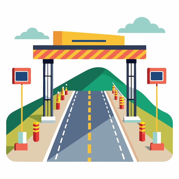 HighQuality Vector Design of Toll Road Modern and Clear Graphics