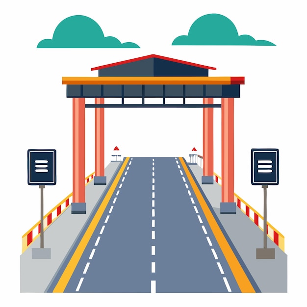 HighQuality Vector Design of Toll Road Modern and Clear Graphics