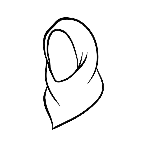 Hijab Icon Graphic Design Illustration Vector