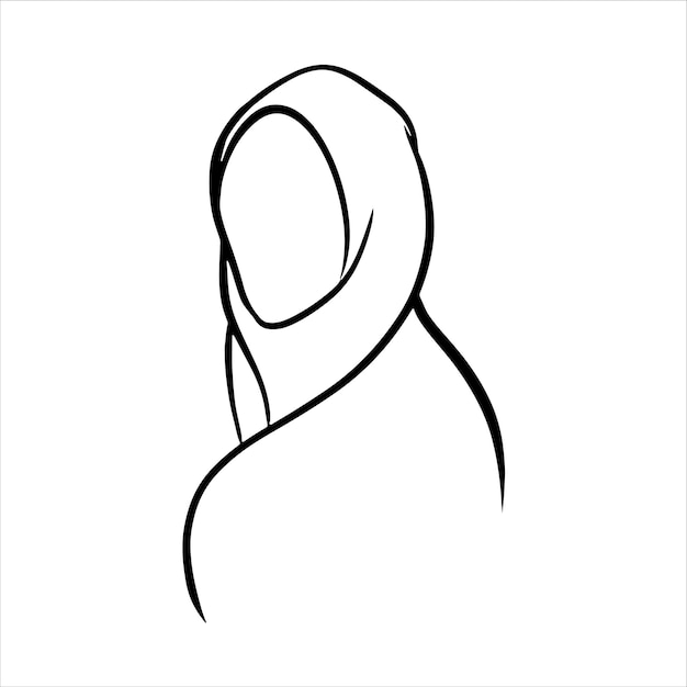 Hijab Icon Graphic Design Illustration Vector