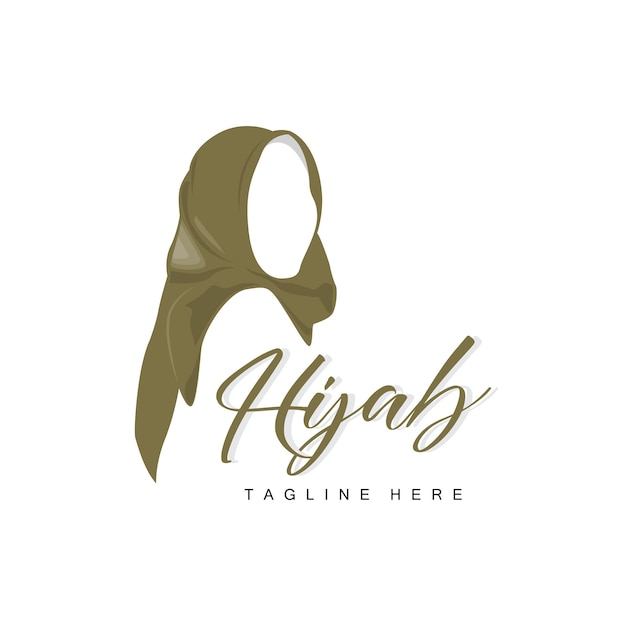 HIjab Logo Fashion Product Vector Brand Muslim Women Hijab Boutique Design