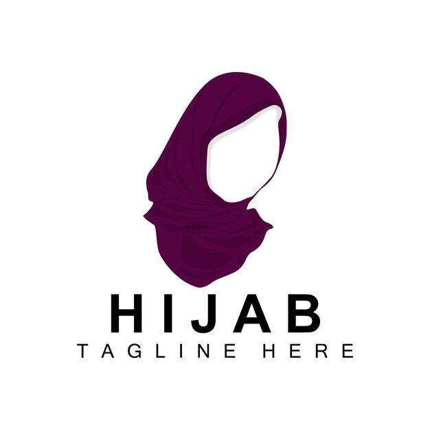 Vector hijab logo fashion product vector brand muslim women hijab boutique design