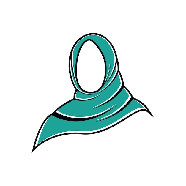 Hijab logo icon design template vector