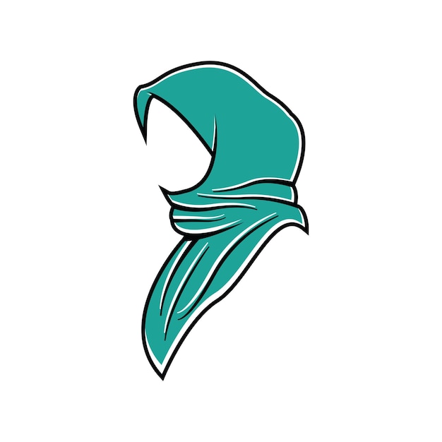 Hijab logo icon design template vector