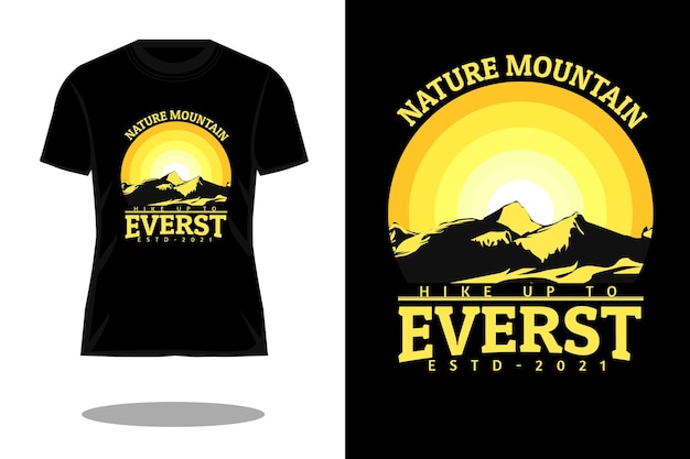 Hike up to everest silhouette t shirt design