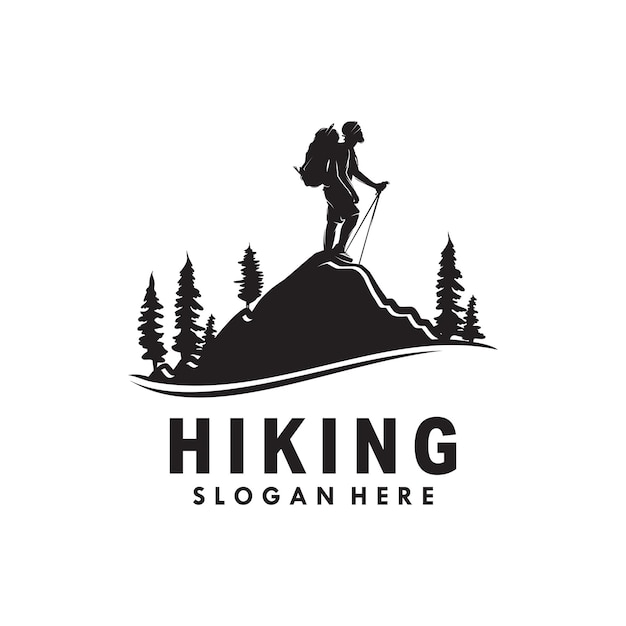 Hiking adventure graphic design template vector illustration