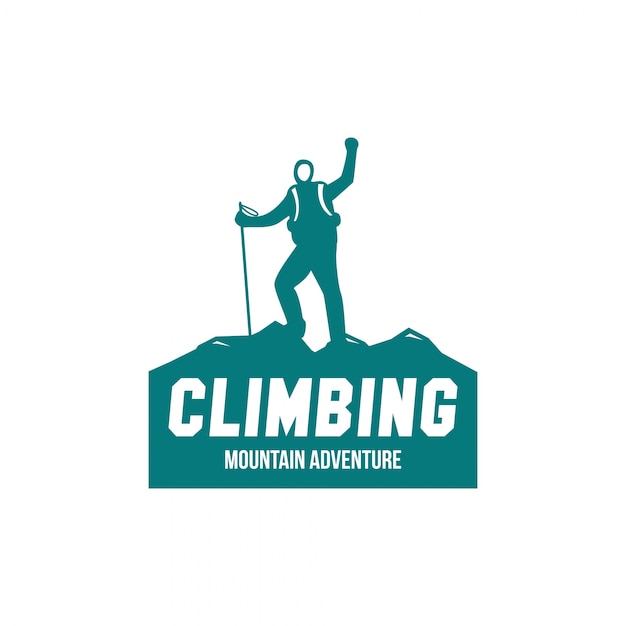 Hiking adventure logo