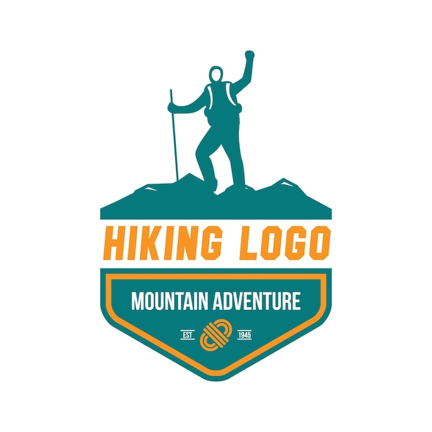 Hiking adventure logo