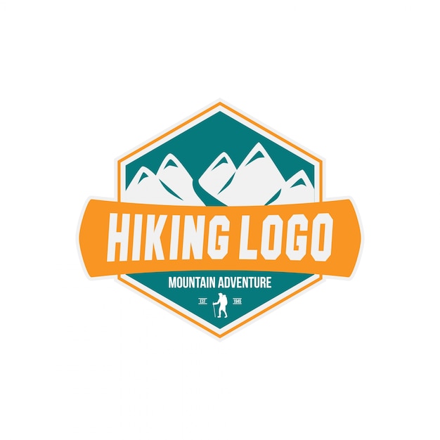 Hiking adventure logo