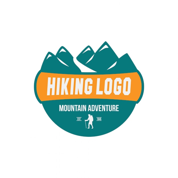 Hiking adventure logo