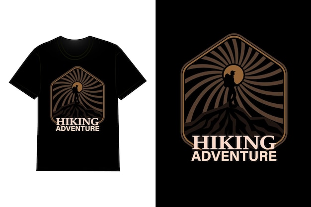 Hiking Adventure T Shirt Design Retro Vintage